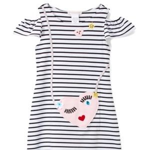 Biscotti | Black & White Heart Face Shoulder-Cutout Dress - Girls